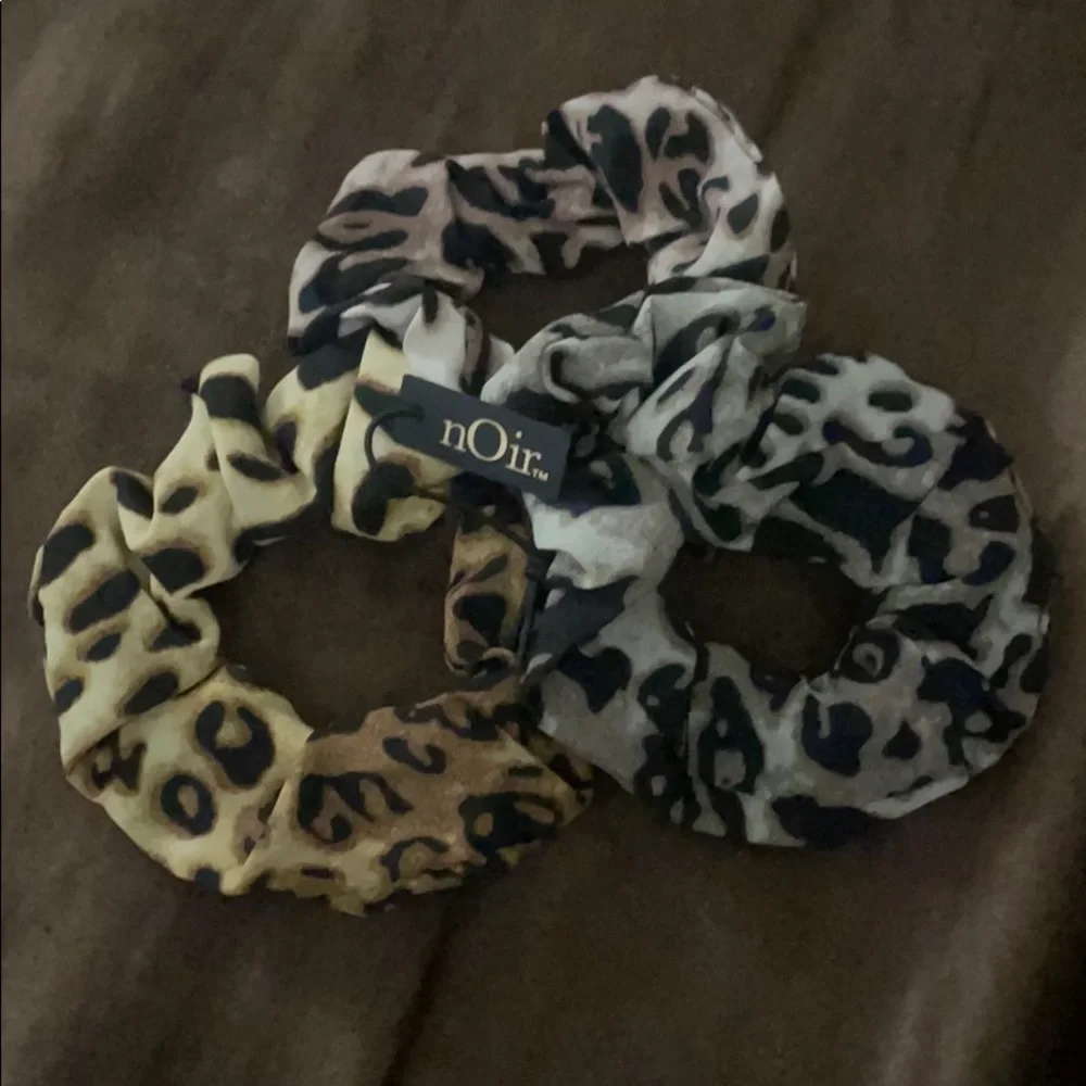 nOir Jewelry Ombre Leopard Scrunchies